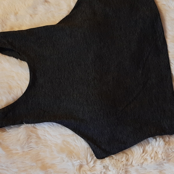 Kyodan Heathered Gray/Black Racerback Sports Bra, size Medium, NWT - Picture 2 of 11